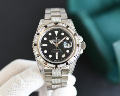 ROLEX GMT-Master II Replica Swiss 904L Steel 40MM Etc2836 Movement Black Wrist Watch